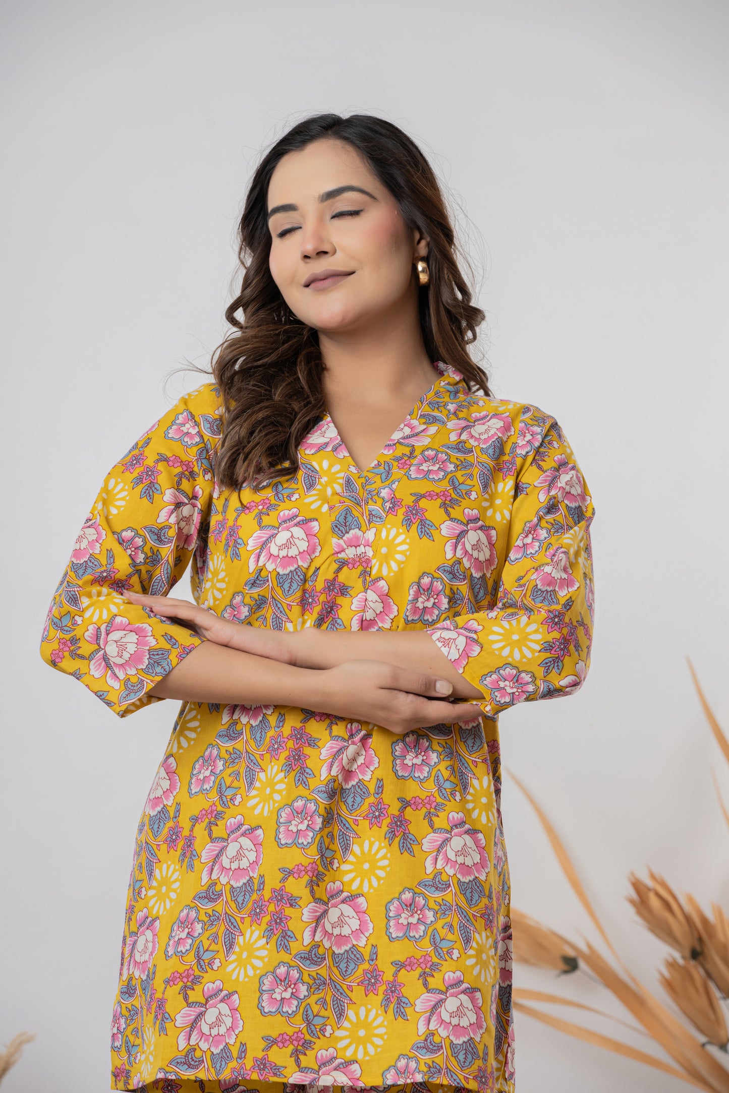 Women Pure Cotton Kurti Pant Set