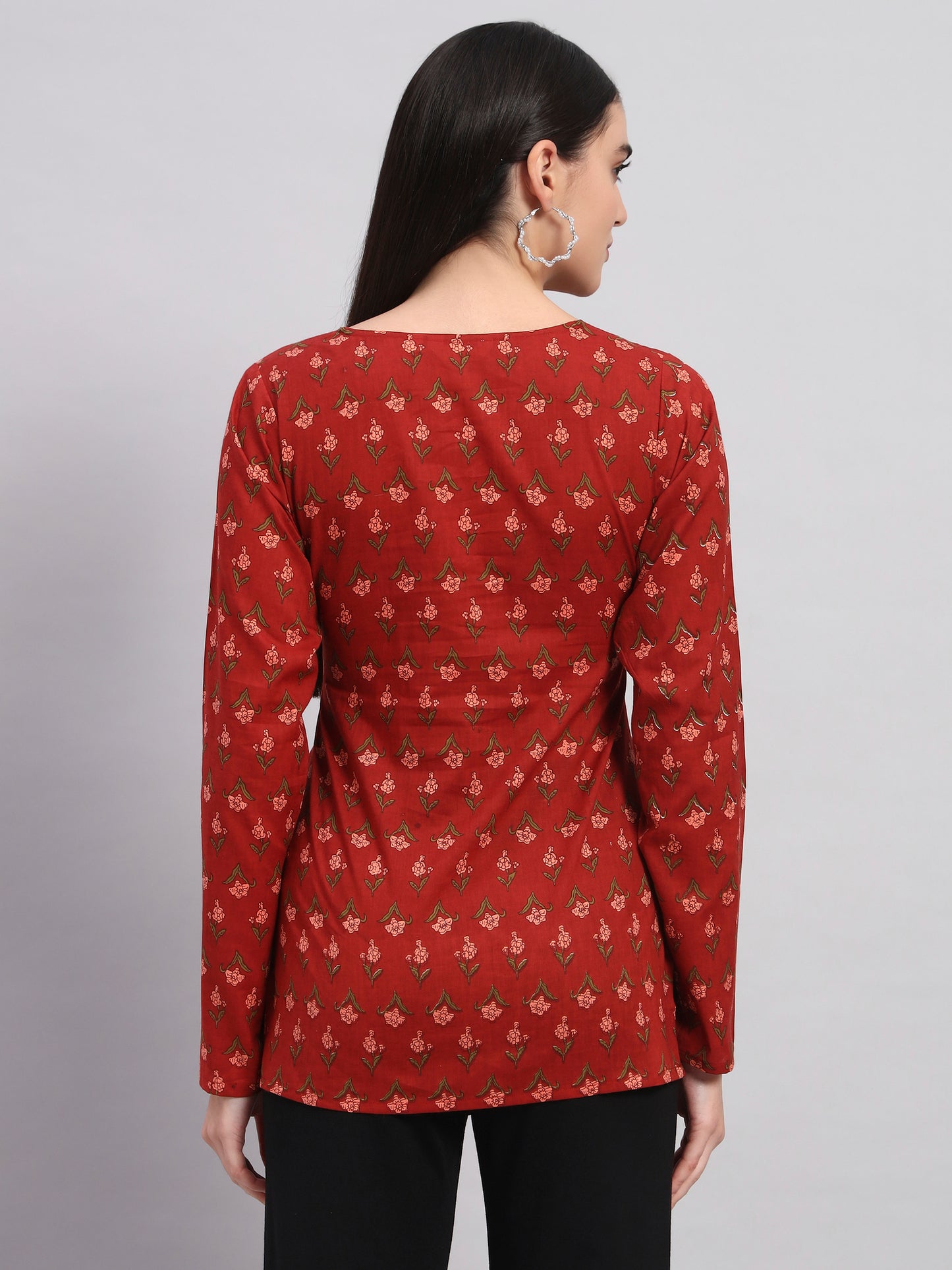 Full sleeves Brick-Red kurti