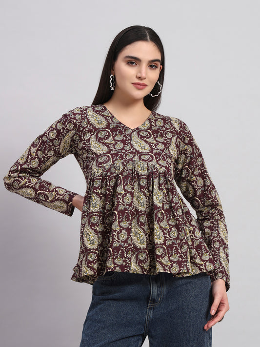 Women Floral Print Pure Cotton Tunic Kurti