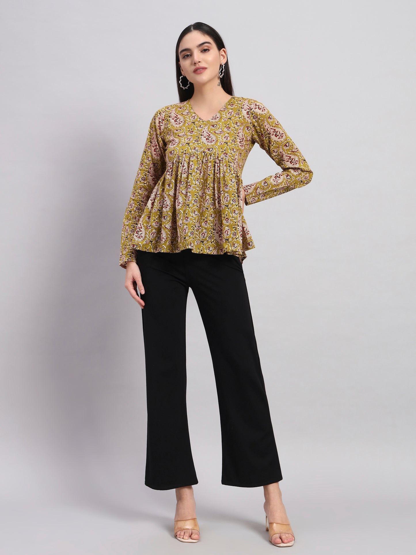 Women Floral Print Pure Cotton Tunic Kurti