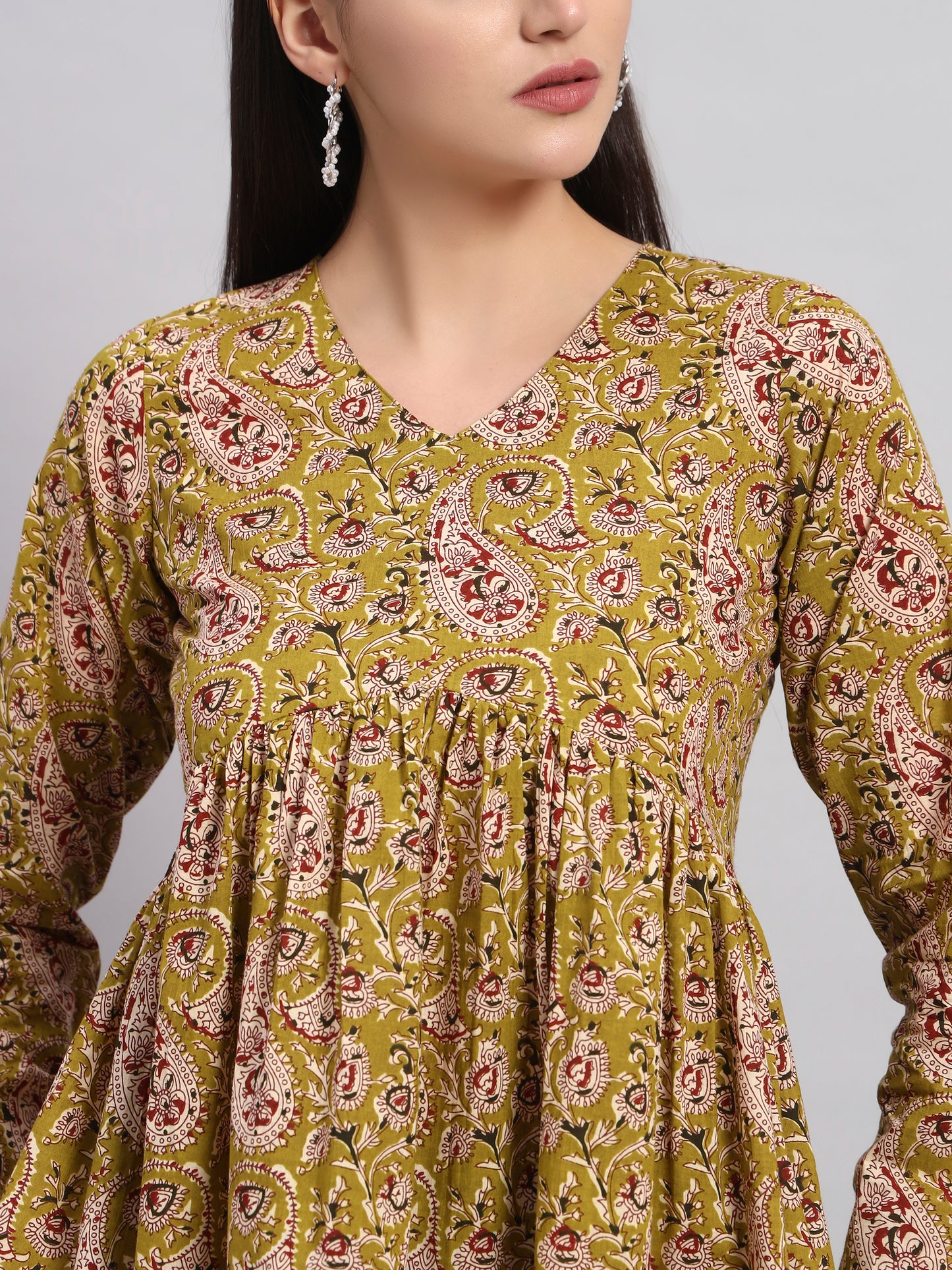 Women Floral Print Pure Cotton Tunic Kurti