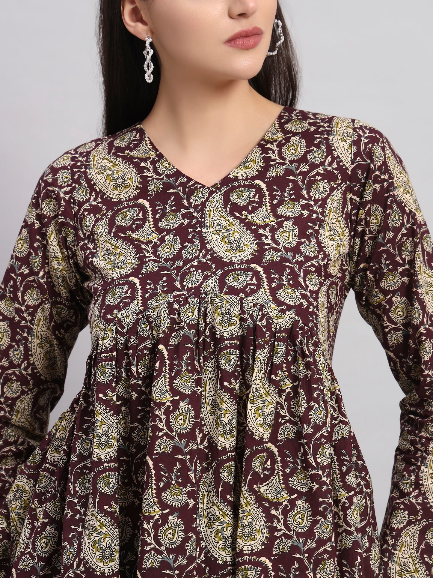Women Floral Print Pure Cotton Tunic Kurti